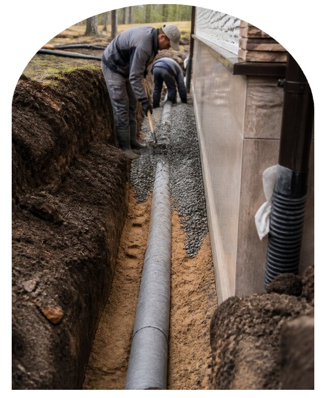 Кольцевой дренаж вокруг дома в Волхове по цене от 4711 р. | Метпроект-Влх